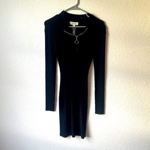 Super Amazing Ribbed Sweater Dress With Zipper Size Medium